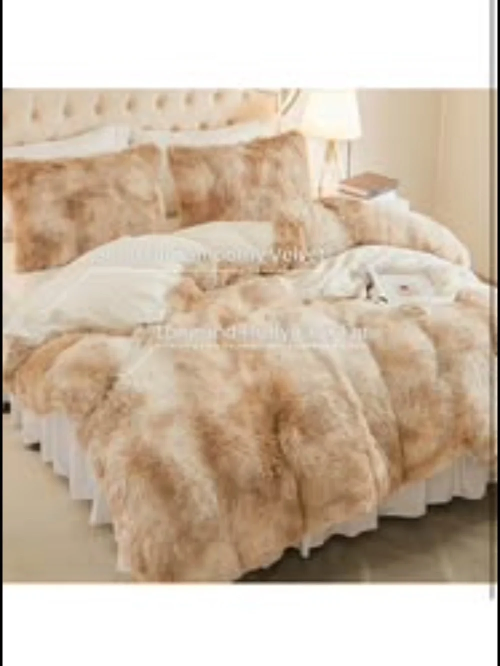Luxury fuzzy duvet cover set twin size  new
